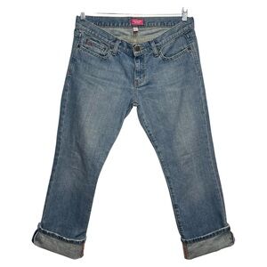 Abercrombie & Fitch Classic Blue Denim Jeans Low Rise Cuffed Jeans Size 6